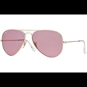 Ray-Ban 58mm Pink Lense Aviator Sunglasses